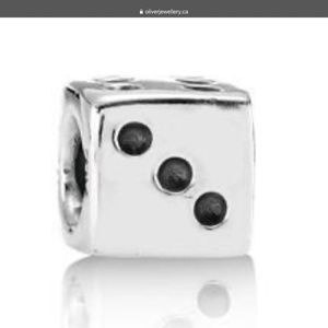 Sterling Silver Pandora Dice Charm